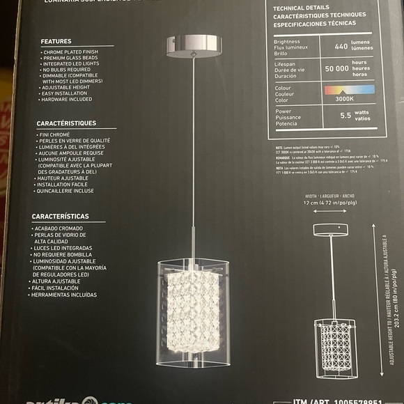 COPY - Square Crystal Chandelier - Picture 2 of 3